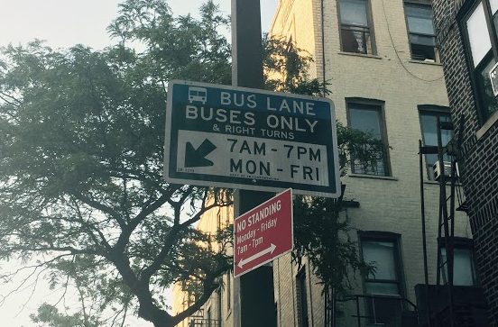 Weekday camera enforcement went into effect on Utica Avenue's bus lanes last week. Photo: David Meyer