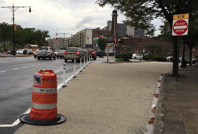 DOT: Protected Bike Lanes Coming to Grand Concourse Below 161st Street, Eventually