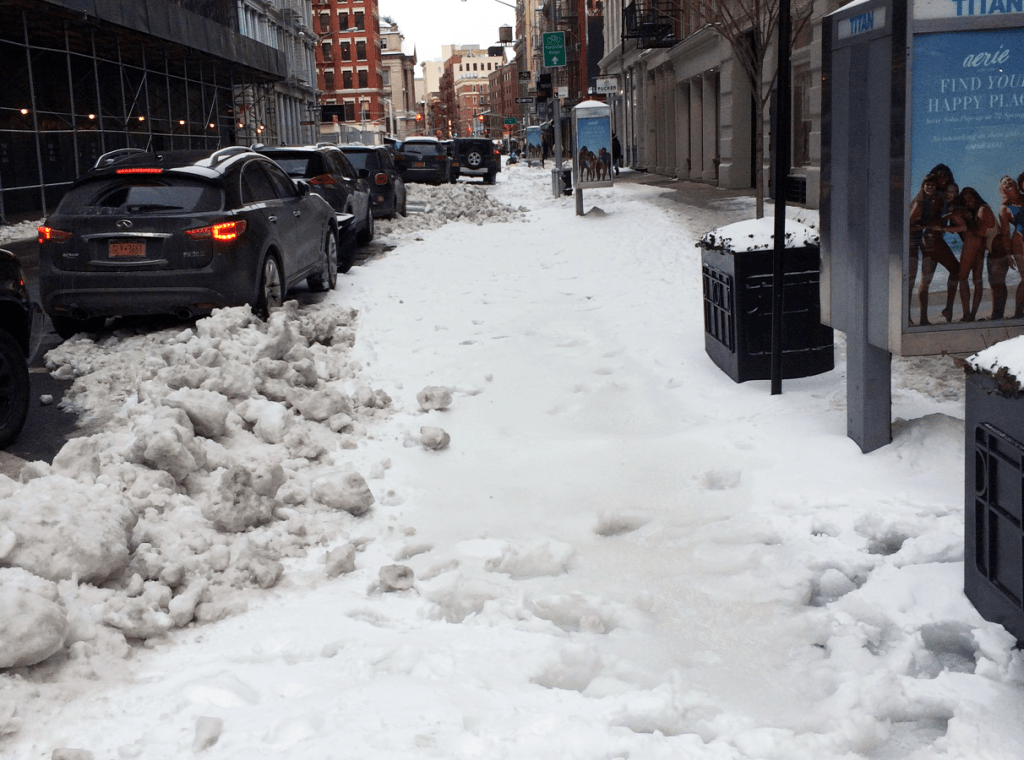 Behold the Worst-Plowed Bike Lane in New York