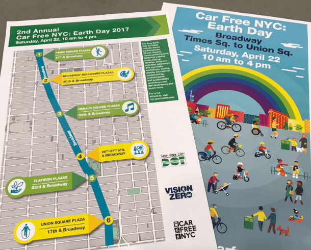 30 Blocks of Broadway Will Go Car-Free on Earth Day