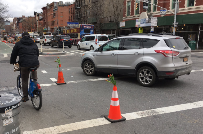 Cones to the Rescue — Safer Turns at First Ave and 9th Street