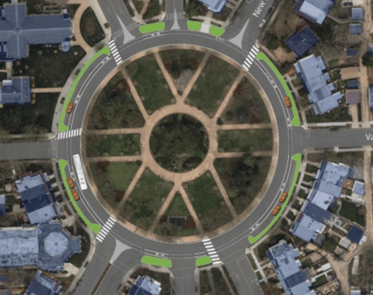 DC Traffic Circle Gets One-Week Makeover to Test Out Traffic Calming