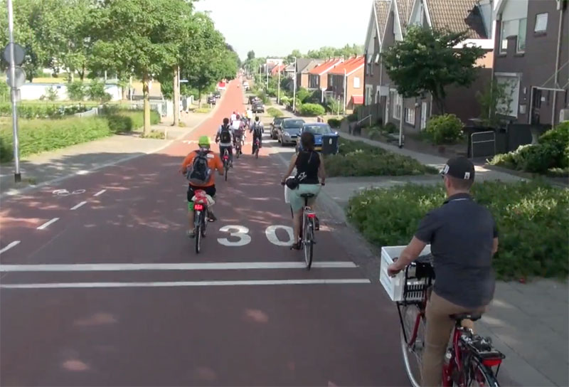 A Tour of Dutch Bicycle Streets and Intersections