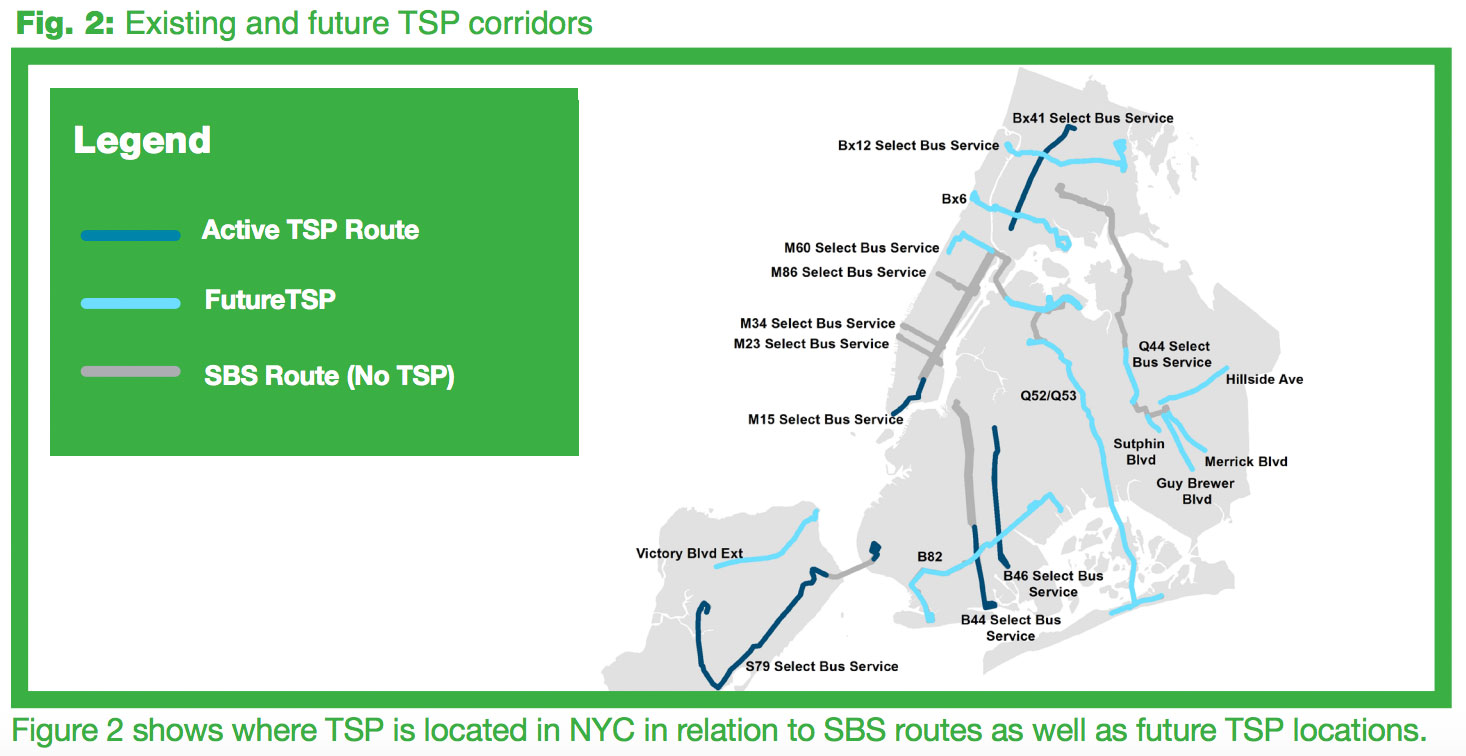 DOT is only planning to implement TSP on a few bus routes per year.