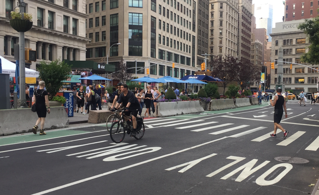 NYPD Surrounds Flatiron Plaza With Concrete Barriers, Because Terrorism