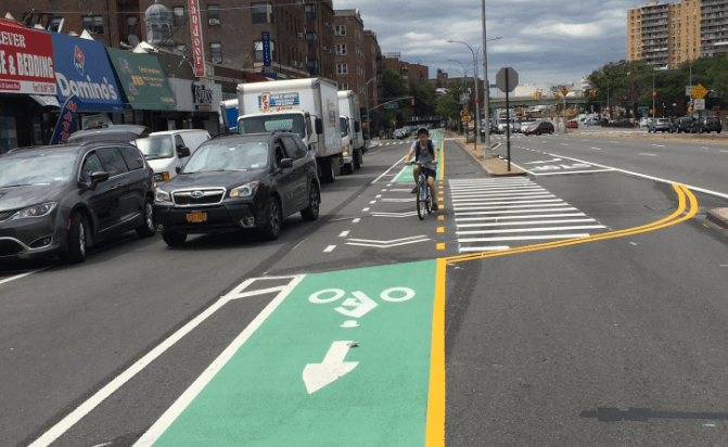 Eyes on the Street: The Queens Boulevard Bike Lane Reaches Rego Park