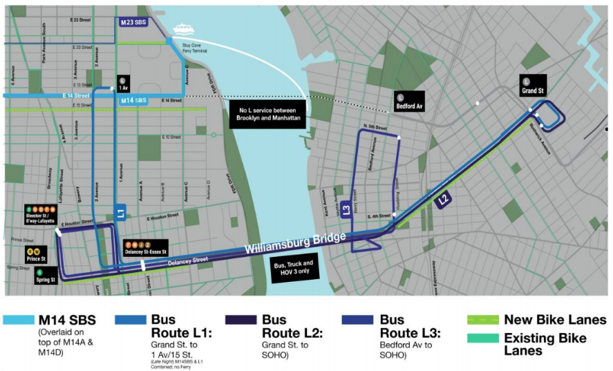 TransAlt: L Train Shutdown Plan Needs Round-the-Clock Bus Lanes