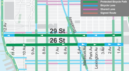 First Look at DOT’s Plan for Crosstown Protected Bike Lanes in Midtown