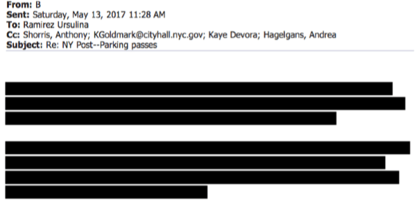 City Hall Redacts de Blasio Correspondence About Teacher Placard Giveaway