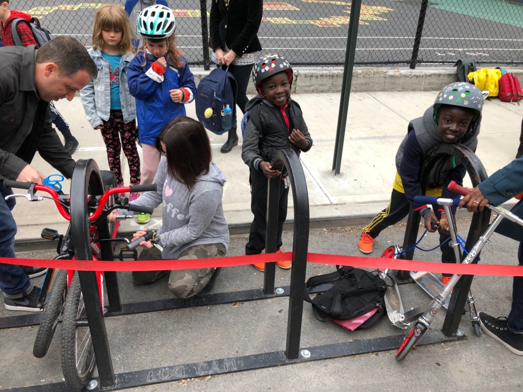 Starting the School Day Off at the Bike Corral