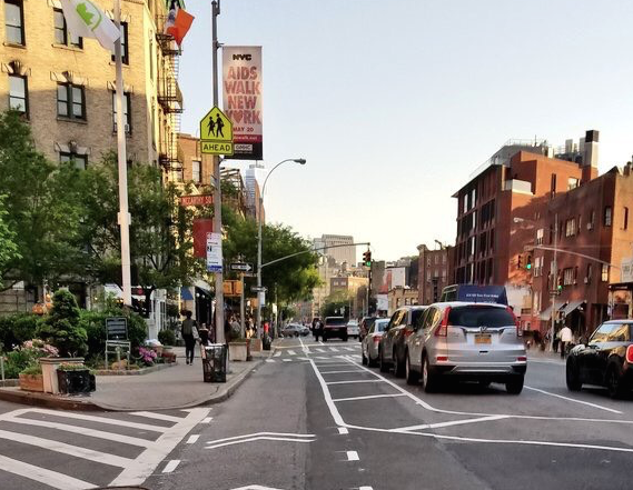 Seventh Avenue Protected Bike Lane Springs to Life in the Village