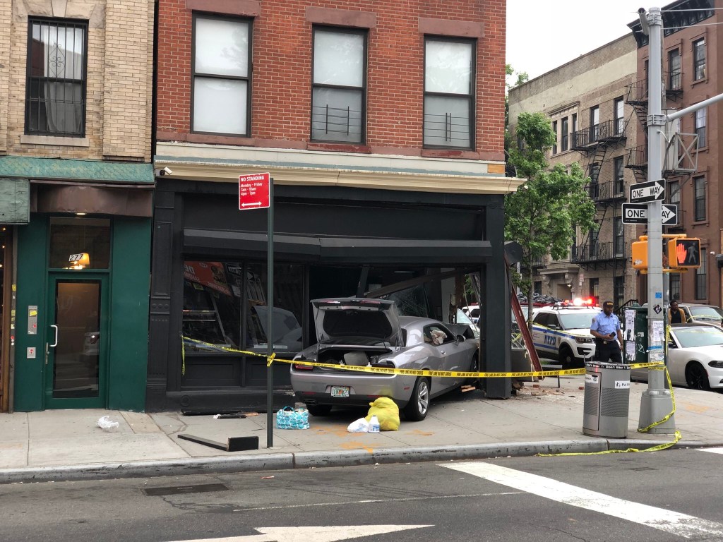 Driver Careens Into Bed-Stuy Restaurant, Injuring Two People and Himself