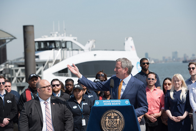De Blasio’s Ignorance of NYC’s Bus Crisis Shines Through at His Umpteenth Ferry Announcement