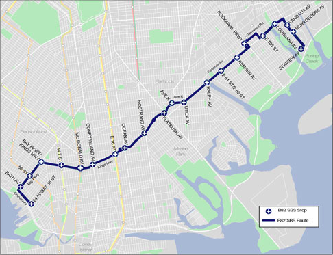 The route of the B82.