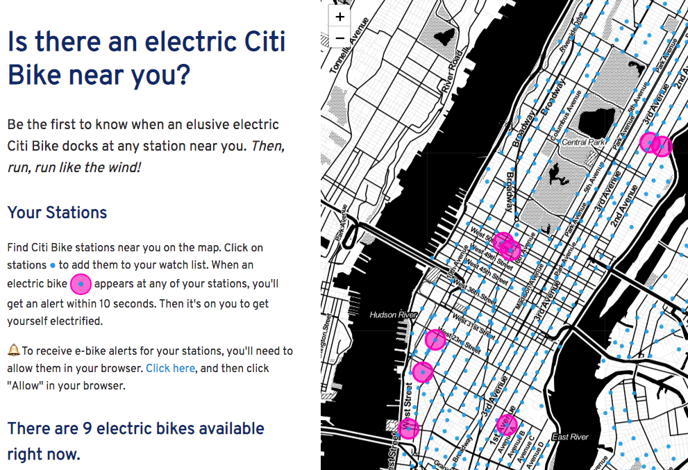 App Helps You Find Elusive Electric Citi Bikes