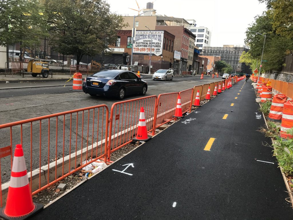 Eyes on the Street: Flushing Avenue Bike Lane Takes Shape
