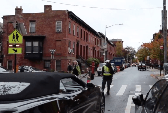 Light Duty! City Tries New Way to Calm Drivers at Signal-less Crossings