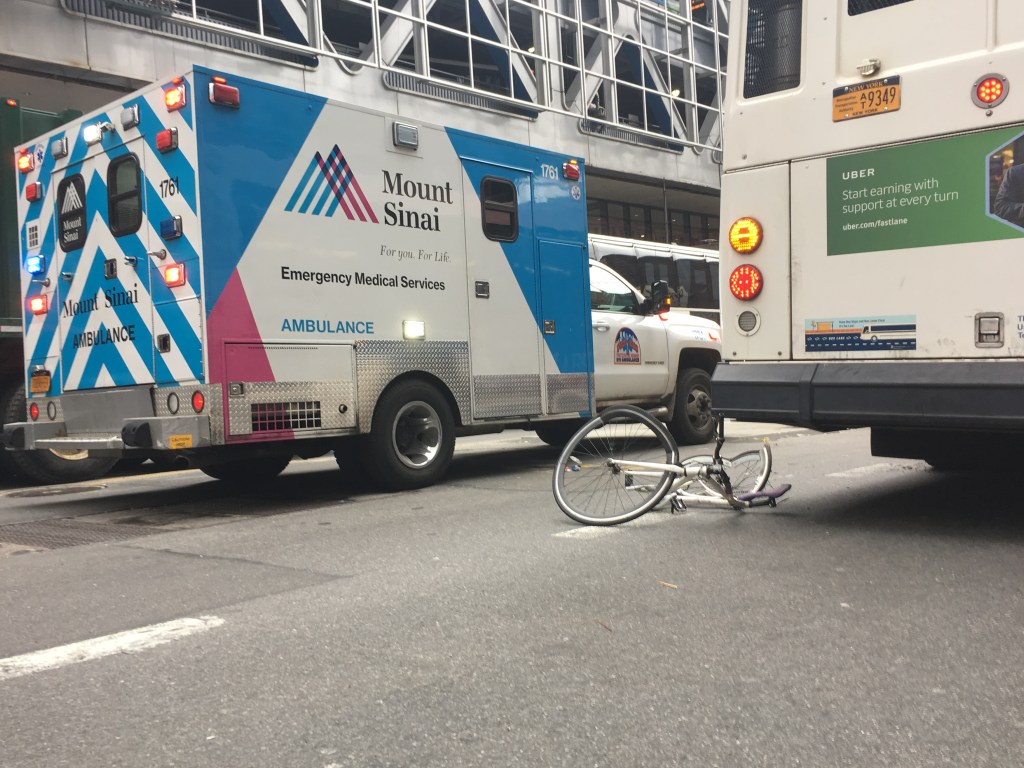 Cyclist Injured in Crash in Eighth Avenue Bike Lane Gap