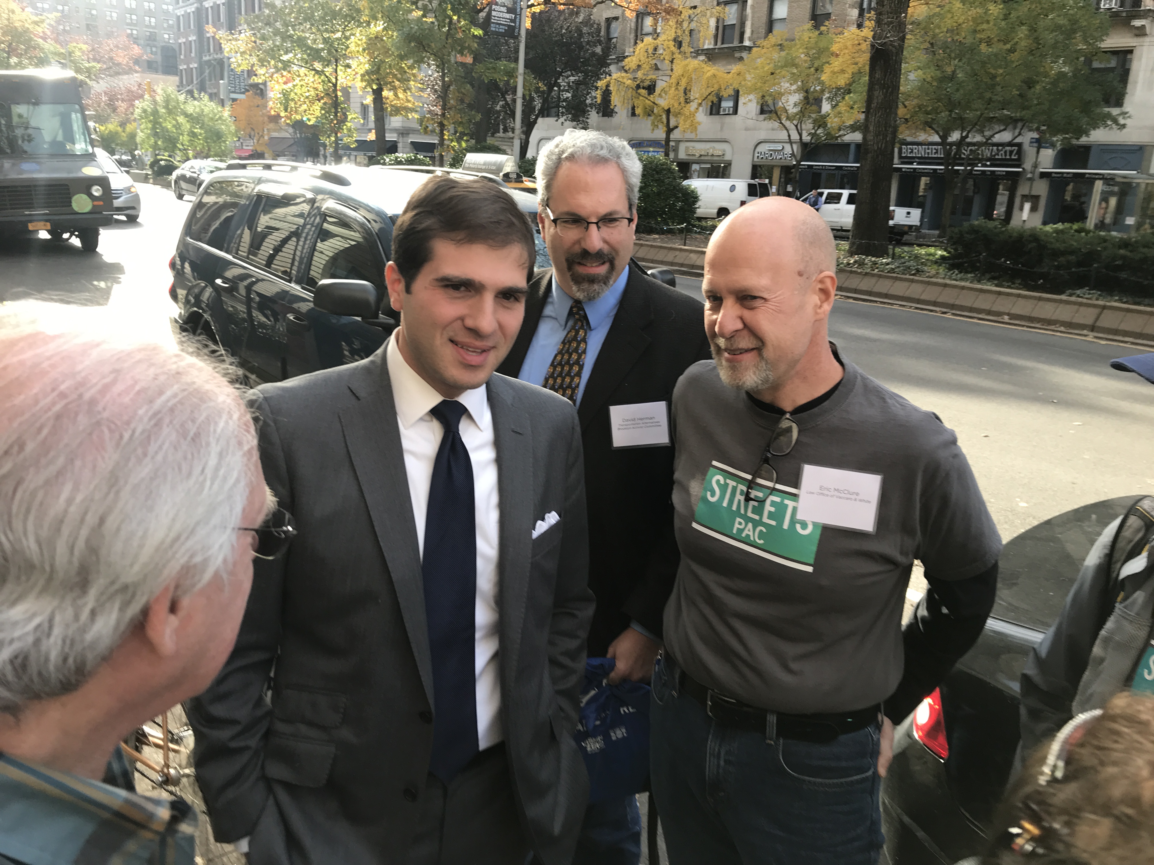 Gounardes also thanked Eric McClure, whose StreetsPAC endorsed him and sent volunteers. Photo: Gersh Kuntzman