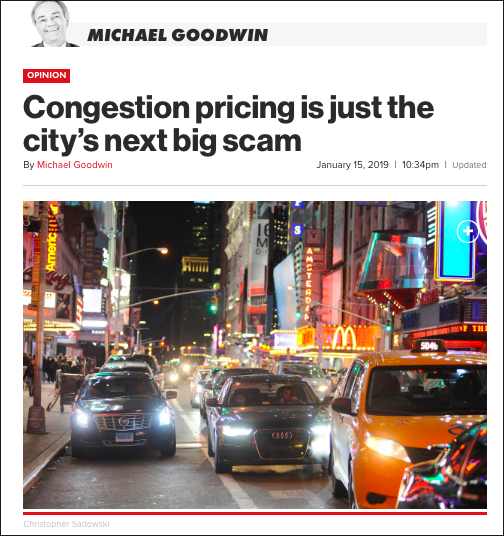 Opinion: NY Post’s Michael Goodwin Is Wrong on Congestion Pricing