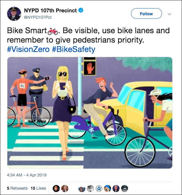 UPDATE: NYPD Plagiarized Image — And Badly! — for Anti-Cyclist Tweet
