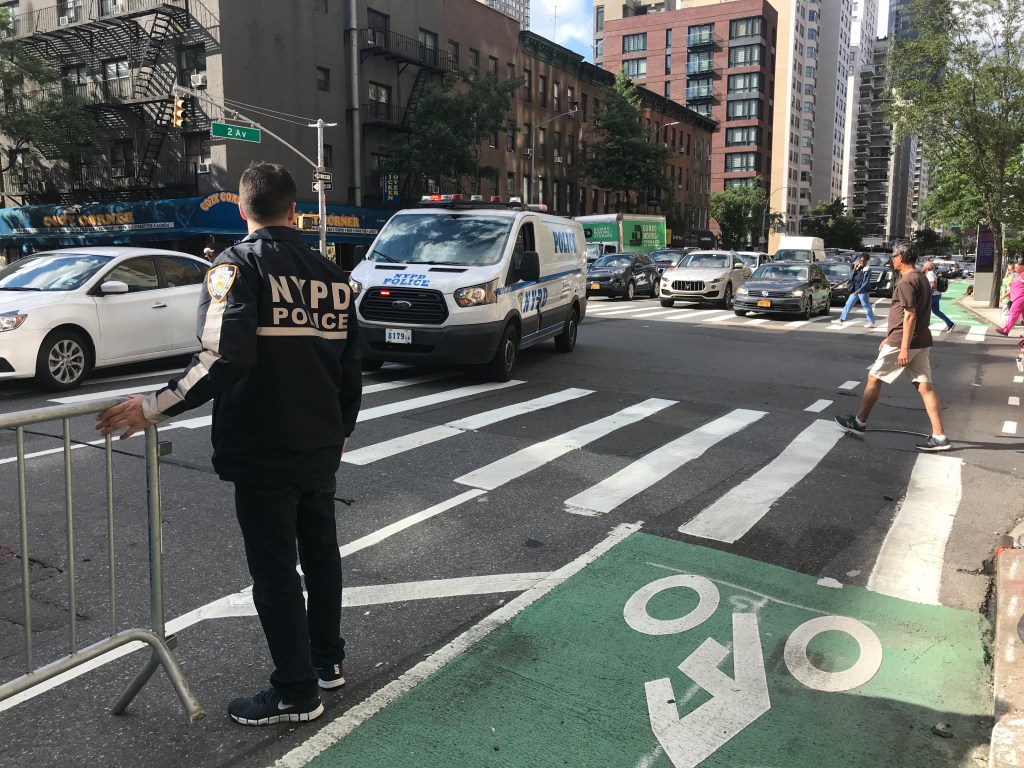 NYPD Forced to Protect DOT’s Second Avenue ‘Protected Bike Lane’