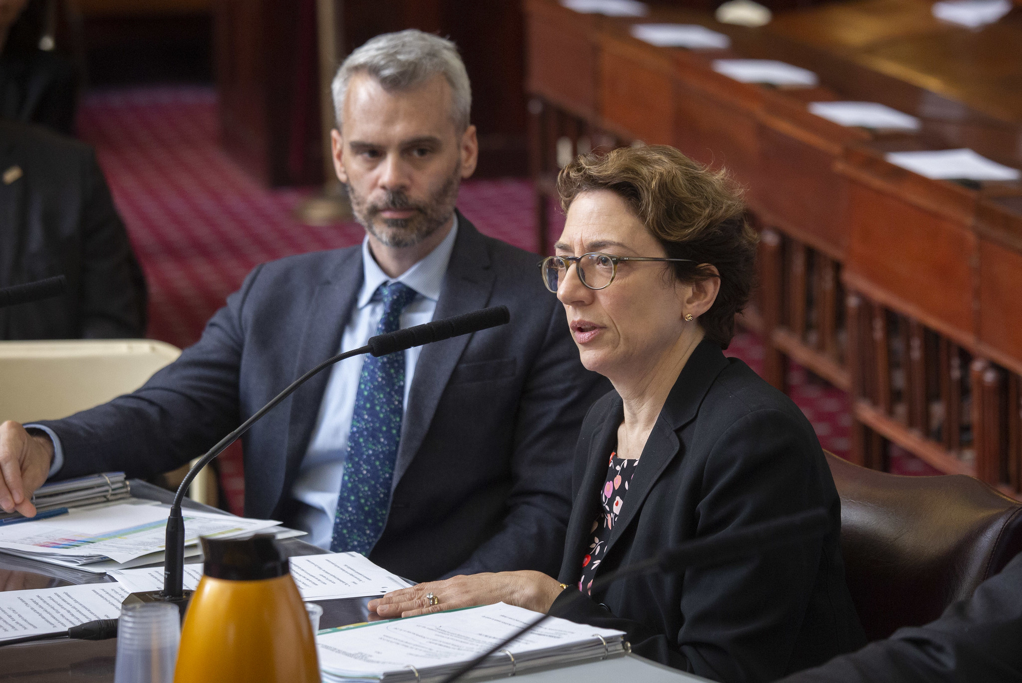 Commissioner Polly Trottenberg with a deputy, Sean Quinn. Photo: John McCarten