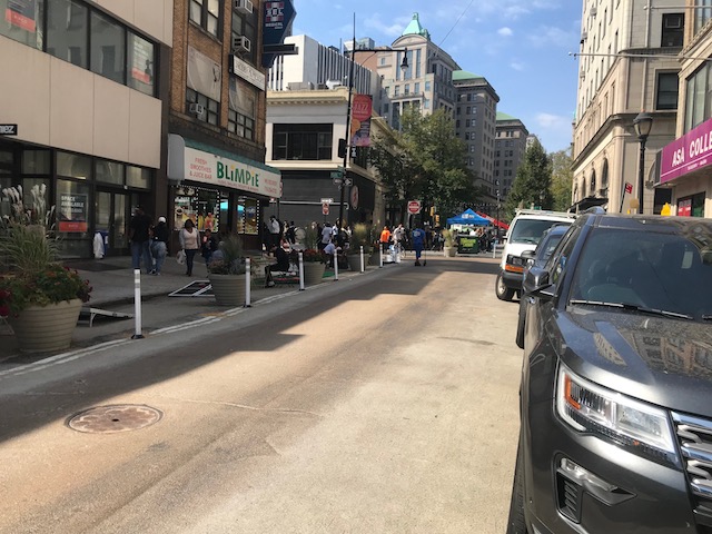 The Willoughby section of the shared street. Photo by Dave Colon