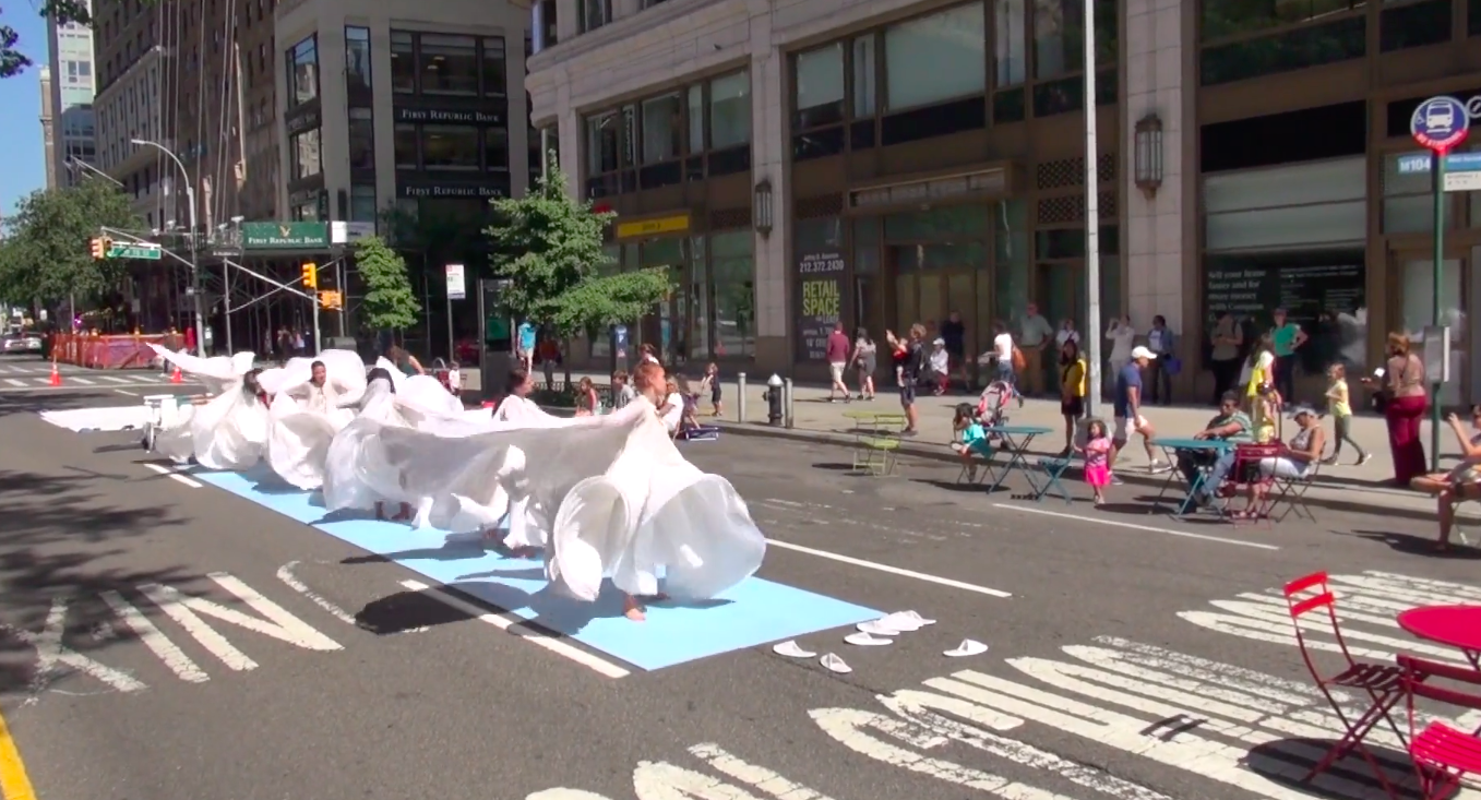 Performers from Time Lapse Dance got a chance to really stretch out. Photo: Clarence Eckerson Jr.