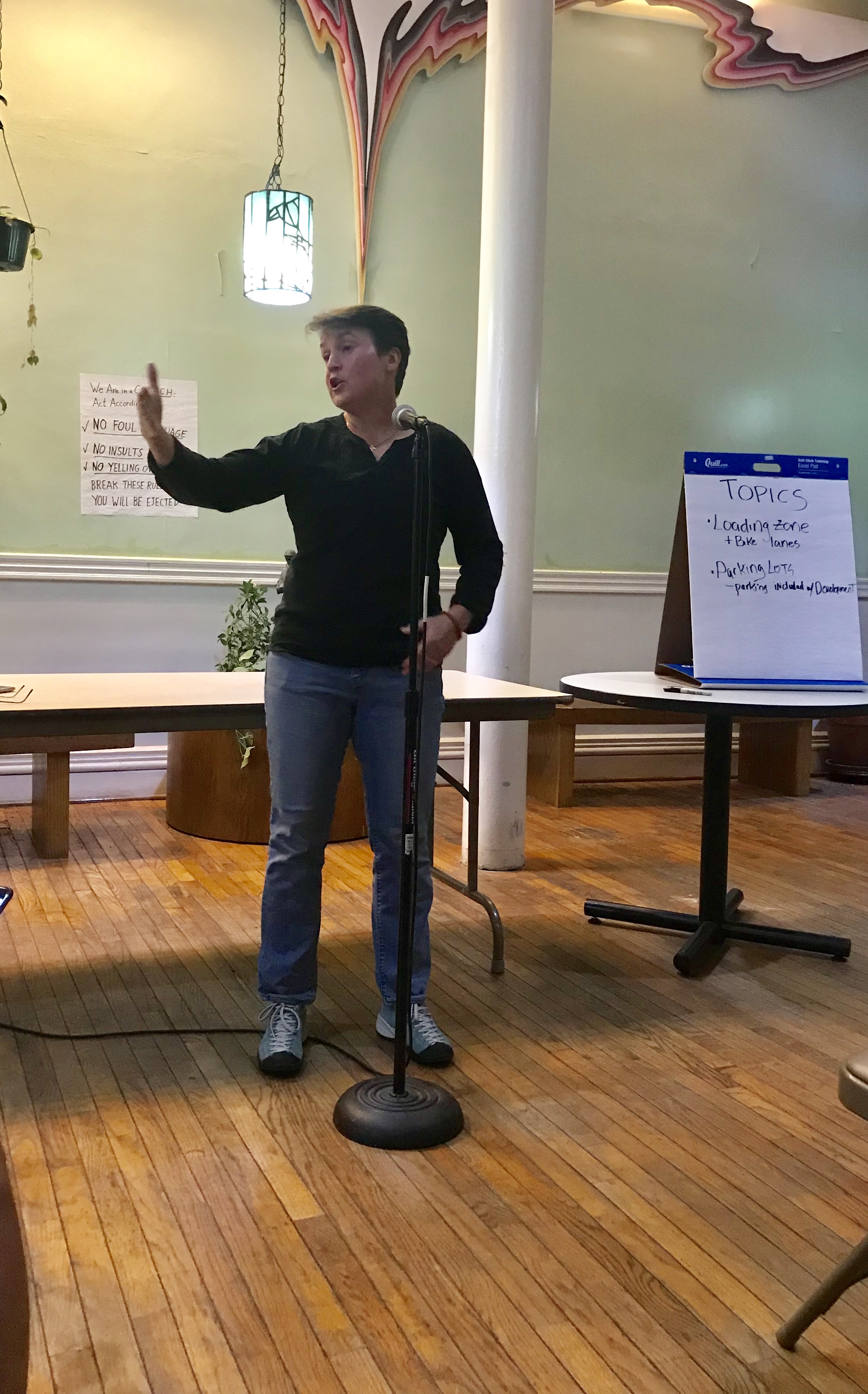 Paramedic Adrienne Walsh said that pedestrian plazas are what slows down emergency response times. Photo: Julianne Cuba.