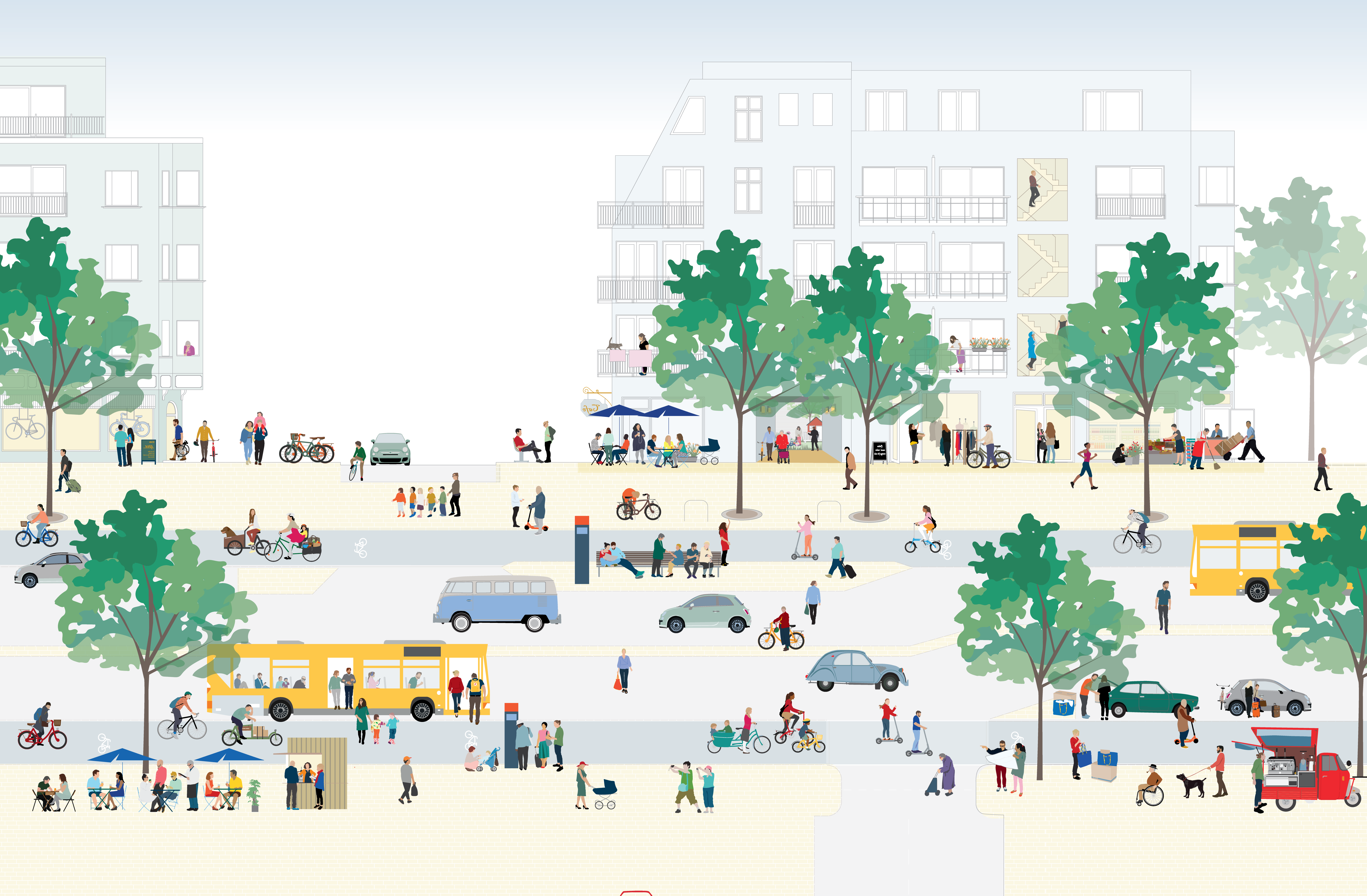 A rendering from David Sims book Soft City: Building Density for Everyday Life.” Image: Island Press