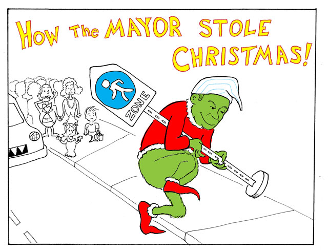 A Round and a Roundy: How Mayor Grinch Stole Pedestrian Safety