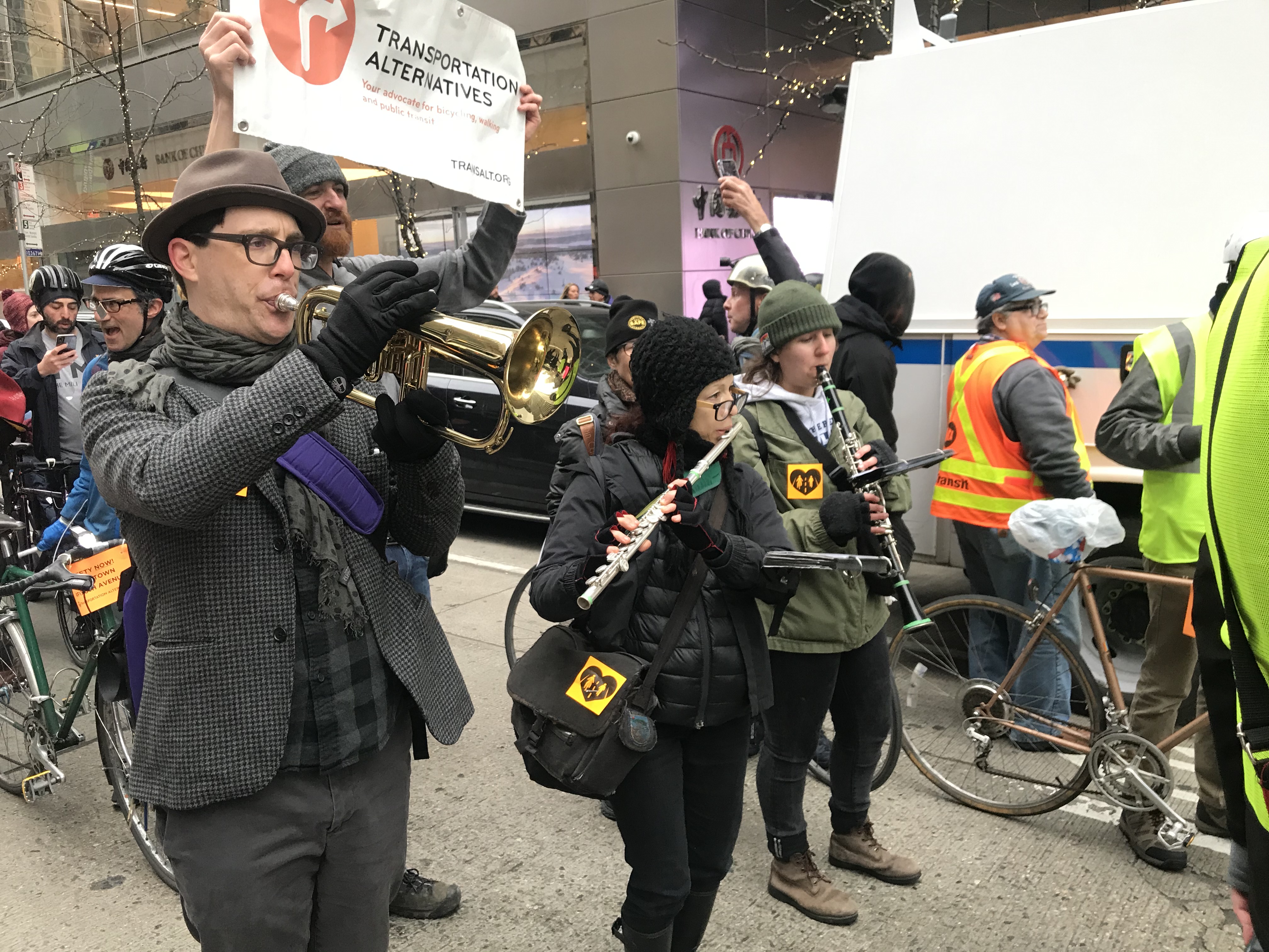 The performers, who called themselves the Rude Mechanicals (it's a Shakespeare reference) played "Road to Nowhere." Photo: Dave Colon