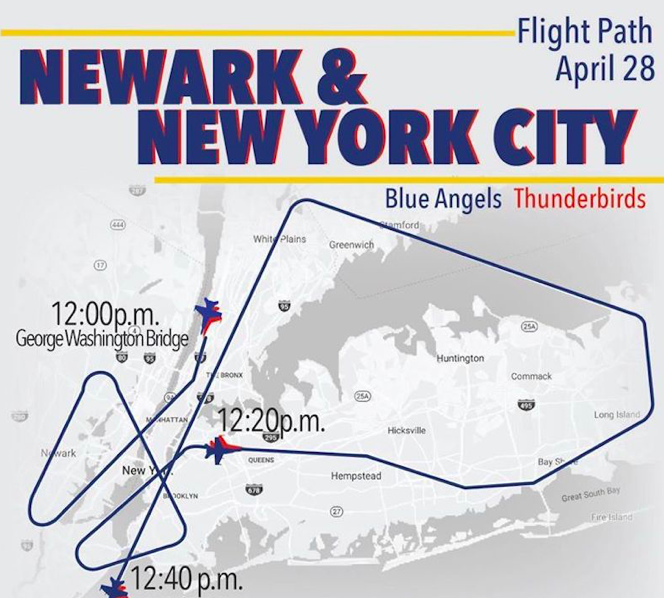 blue angels flyover map