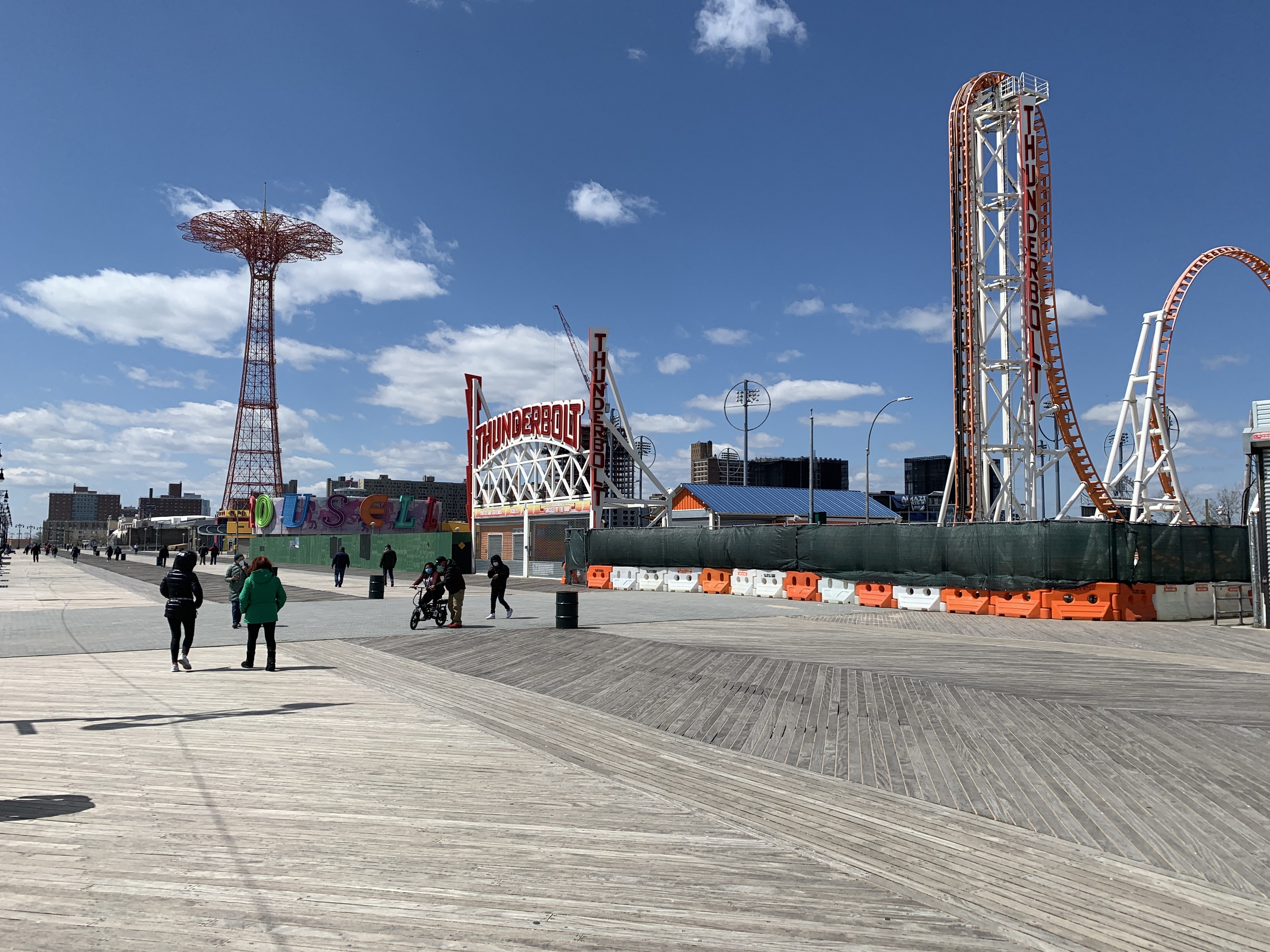The Coney Island boardwalk. Also no cops. Photo: Gersh Kuntzman