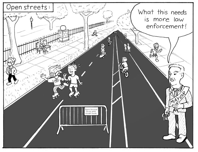 A Round and a Roundy: How Mayor de Blasio Sees Open Streets