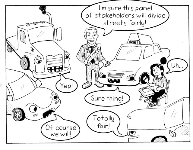 Around and a Roundy: The Mayor’s Transportation Panel is Dominated by Cars