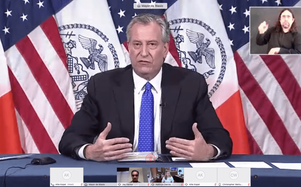 Mayor de Blasio is Not Particularly Alarmed at NYSE Ban on Public Transit Use