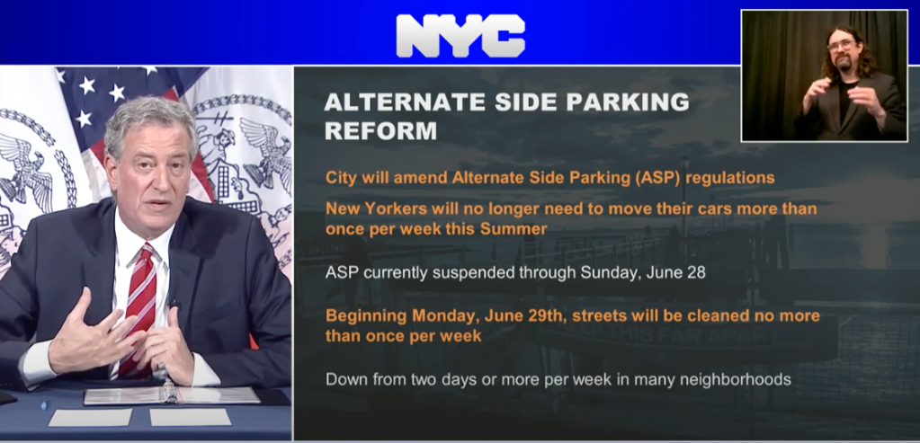 Mayor Solves a Huge Social Justice Problem: Alternate-Side Parking