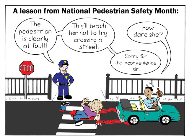 A Round and a Roundy: Federal ‘Pedestrian Safety Month’ is a Joke