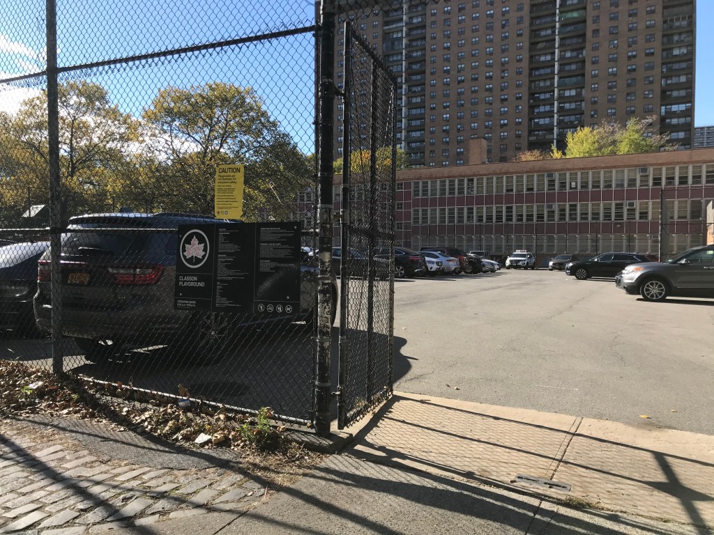 Cops Seize Brooklyn Playground — Again — For Private Parking Lot, Threaten to Arrest Reporter for Trespassing 