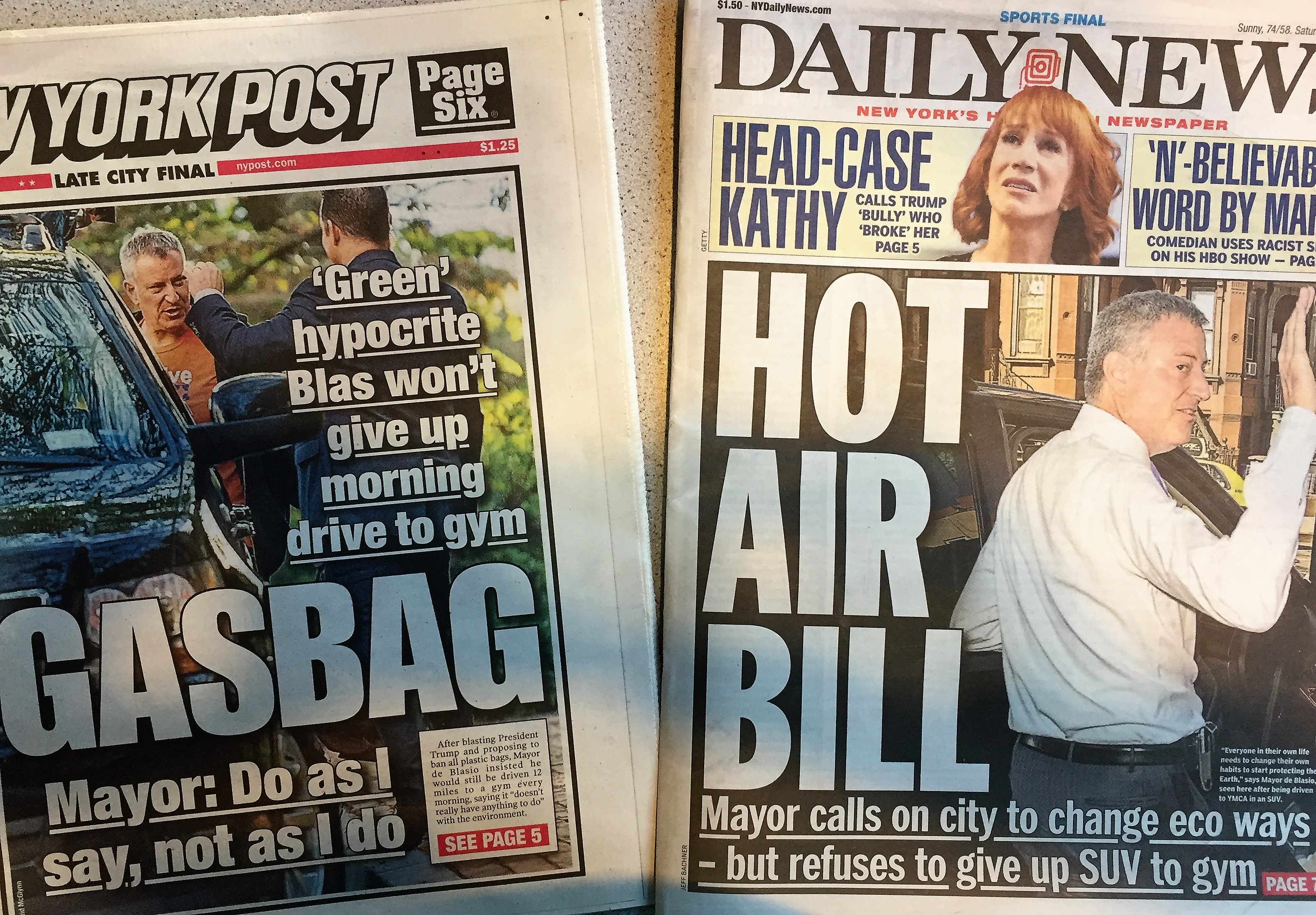 D News + Post front pages w deB SUV flap _ cropped _ IMG_3133 _ 3 June 2017