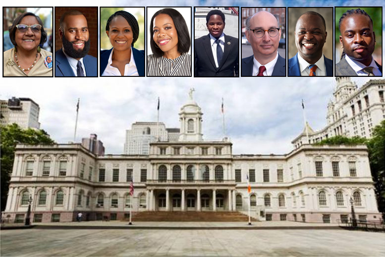 The candidates (from left) Cecilia Cortez, Brian Cunningham, Kenya Handy-Hilliard, Rita Joseph, Kenneth Lee, Blake Morris, Josue Pierre and Edwin Raymond.