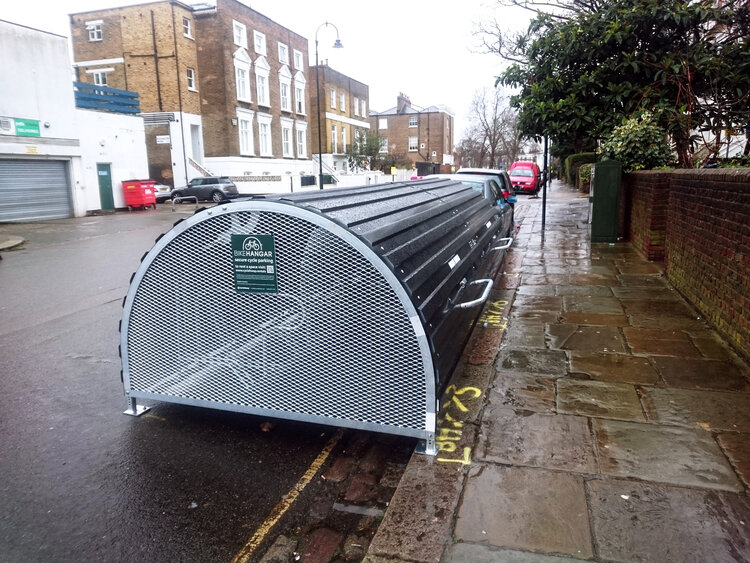 In London, they're called bike hangers.