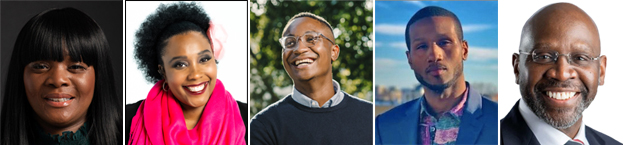 The main candidates (from left): Regina Edwards, Tahirah Moore, Chi Osse, Jason Walker and Robert Waterman