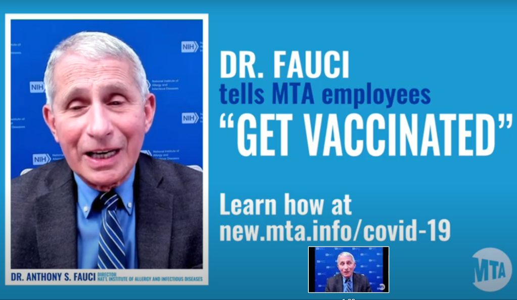 IN HIS OWN WORDS: Dr. Fauci Sings a Song to Our Subway