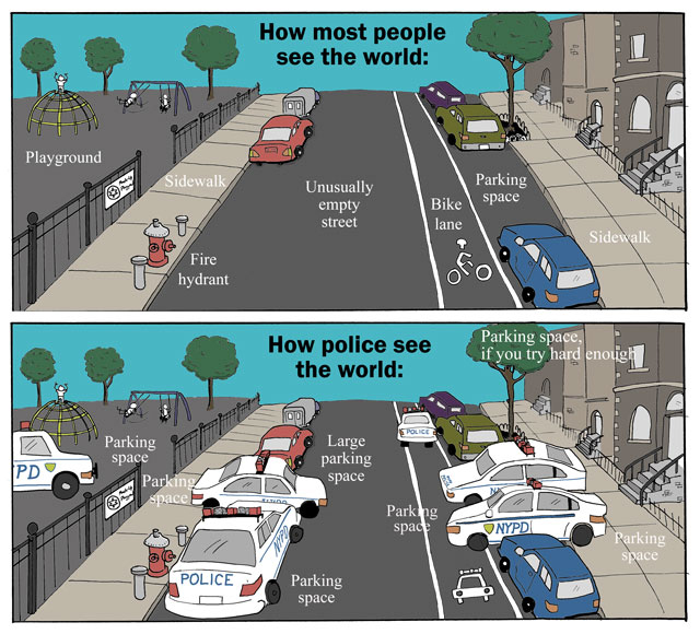A Round and a Roundy: Parking? Lots — If You’re a Cop