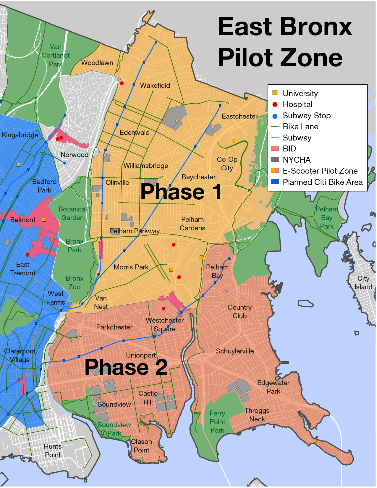 The two zones. Photo: DOT