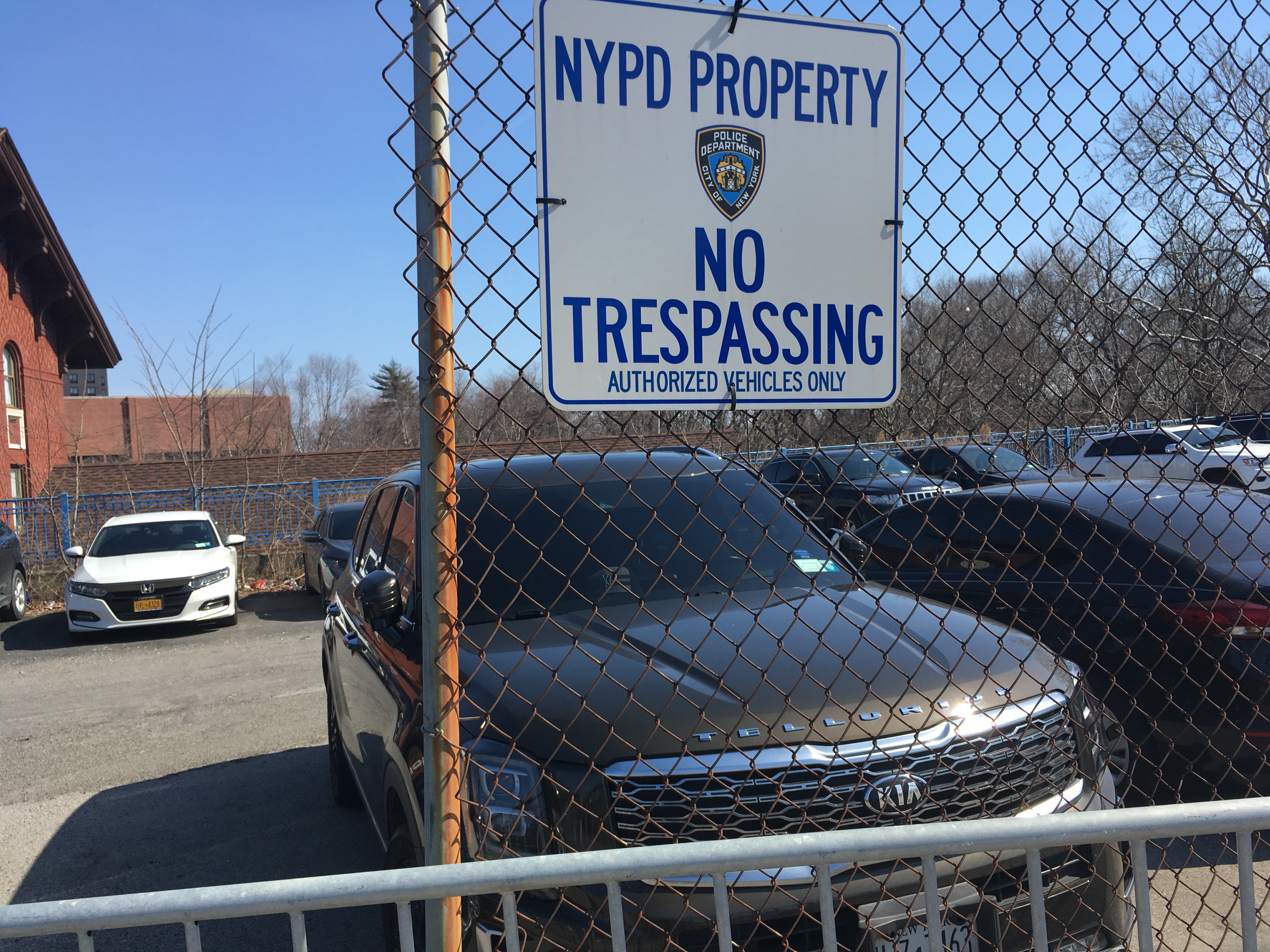 Why do the cars overflow? No one else can park in the lot! Photo: Eve Kessler