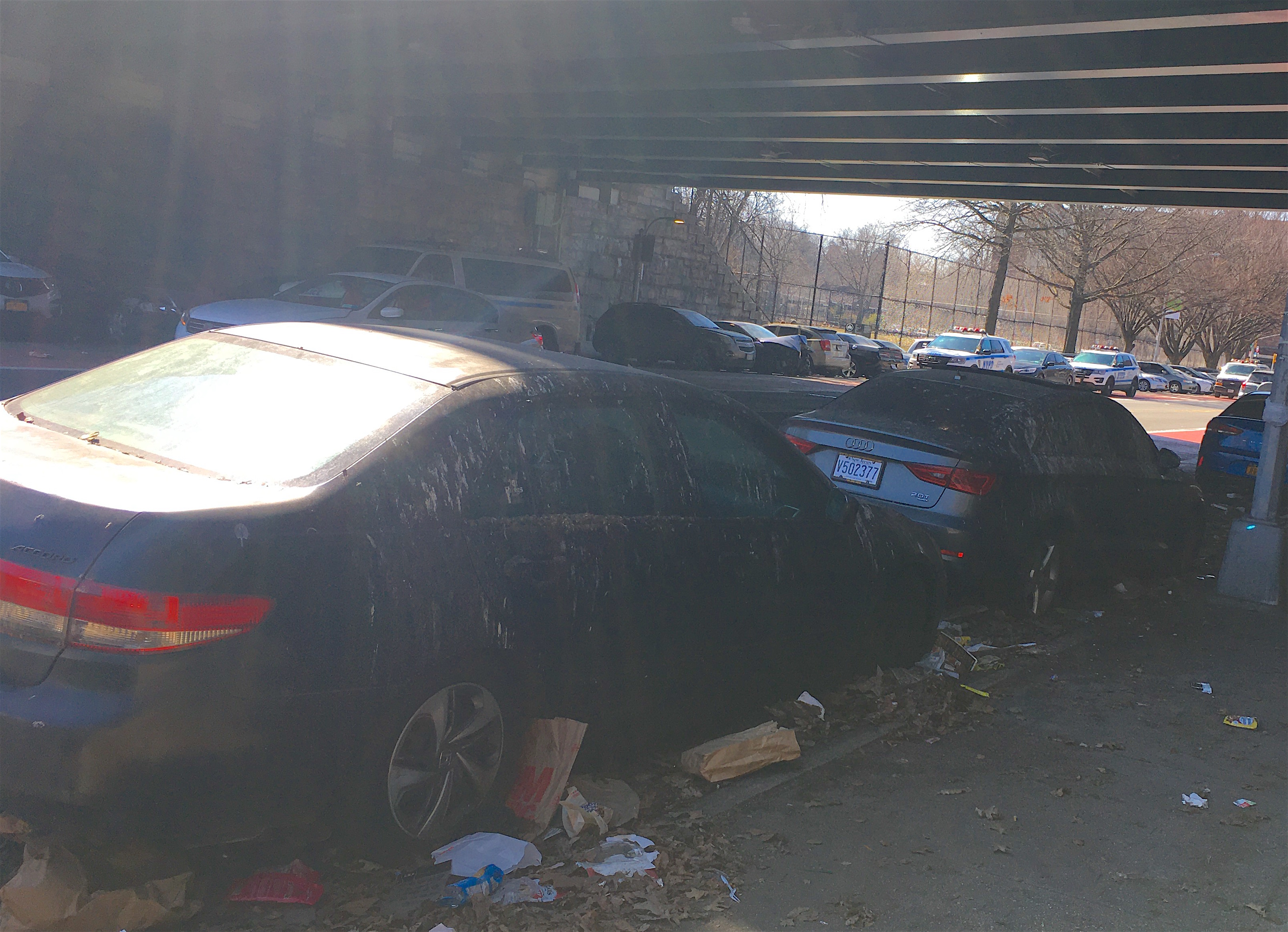 Your guess is as good as ours as to what caused the demise of Dead Cars No. 2 and 3. Photo: Eve Kessler